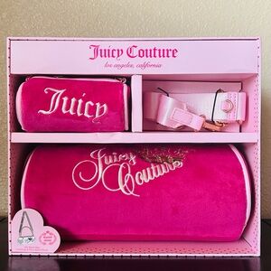 👑 Juicy Velour Crown Barrel Bag 3 Piece Set Limited Edition